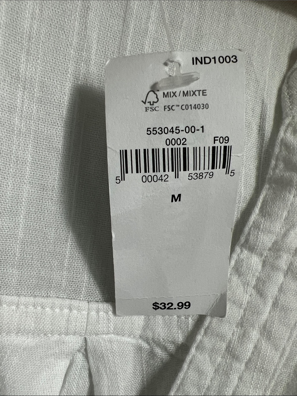 Old Navy | White Lightweight Henley Tunic #553045-00-1 NWT Medium - Picture 5 of 17